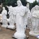 Custom Marble Jesus Statues White Hand Carving Religious Natural Stone