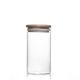Wholesale Jar Food Storage Canister Transparent Borosilicate Glass With Bamboo Cover