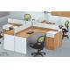 modern 4 seats office table low partition with drawers in warehouse in Foshan
