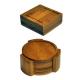 organic bamboo coaster set cup coaster with round and square shape for high quality and wholesale