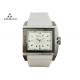 Fitron Brand Square Men'S Watches , Big Face White Silicone Band Watch