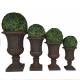 2019 Factory sales high strength light weight fireproof durable handmade fiber clay urn planter for garden decoration