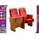 High-end Red Fabric Auditorium Chairs With Folded Writing Tablet