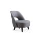ISO9001 Light Luxury Furniture Leisure Modern Gray Armchair Stability