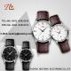 PU Leather  wrist band couple watch black dial or white coupe quartz watch