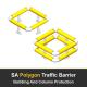 SA Polygon Anti-Collision Guardrails Warehouse Safety Barrier Traffic Guardrails