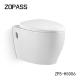 White Ceramic 3L 6L Wall Hung Toilet Bowl Self Cleaning Glaze