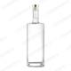 750ml Oval Cylindrical Thin Tall Flat Glass Bottle for Whiskey Vodka Gin Strong Wine