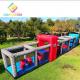 100ft Long Inflatable Obstacle Course For Adult Children Pvc Tarpaulin Material