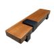 Creative Stainless Steel Modern Long Wood Bench for Outdoor Garden