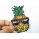 Adorable Pineapple Clothing Embroidery Patches Recycled Merrowed Edge