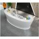 Oval Curve Semicircle Modern Hotel Reception Counter Solid Surface 2 Person Reception Workstation