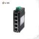 Mini Industrial Managed 4-Port 10/100/1000BASE-T 802.3at PoE + 1-Port 10/100/1000T Ethernet Switch