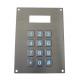 IP67 12 keys dot matrix dynamic waterproof blue backlit metal keypad with LCD