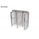 Sus304 Brushed Stainless Steel Full Height Turnstile Security Door With Rfid Card