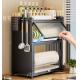 Carbon Steel Bowl And Plate Storage Racks For Kitchen Floor Standing