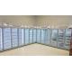 Vertical Glass Door Display Freezer With Dynamic Cooling / Refrigerated Meat Display Showcase