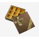Brown Color Rigid Chocolate Box 9 Grids Square Shape Chocolate Box