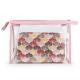 Custom Two Compartment PVC Cosmetic Organizer Bag Transparent