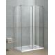 Square Chromed Walk In Shower Enclosures Stainless Steel Support Bar and