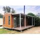 Light Steel Structure Bungalow , Sandwich Cladding Strong Mobile House