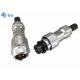 Right Angle 3A 200V Gx12 Aviation Connector Zinc Alloy With Nickel Plated