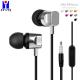 Wholesale 1.2M Round Cable In Ear Earbuds Factory Metal Wired Earphones