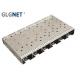 GLGNET SFP Solutions 0.25 Mm SFP Cage 1 x 6 Stacked 1 Piece Stamped Formed Metal