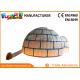 PVC Coated Nylon Blow Up Dome Tent Marquee / Inflatable Igloo With LED Lighting