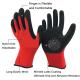 Comfortable 13 Gauge Latex Coated String Knit Gloves Elastic Cuff For Construction