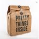 OEM Insulated Kraft Brown Paper Lunch Bag Thermal Cooler Bags For Food Picnic