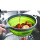 1400ML high quality Kitchen Foldable TPR Strainers Collapsible Colanders with Handles