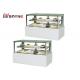 Marble Base R134A Cake Display Case Four Sides Right Angle