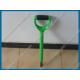 steel tube shovel/spade handle with plastic coated, D grip, green color, plastic