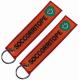 Washable PMS Fabric Embroidery Keychain Metal Eyelet 130mm Length