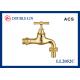 Sand Cast Polished Brass Color Stopcock Tap