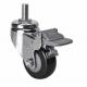 70kg Threaded Brake PU Caster 37425-67 with Chrome Plated 2.5 Thickness