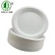 Super rigid paper plates extra strength white disposable bagasse plates