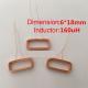 6*18mm 160uH copper RFID Readers coil in stock,Hollow coil,self-adhesive coil