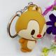 Cheap Custom Cartoon Animal Shaped 3d Soft PVC Keychain / 3d Rubber Keychain OEM