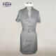 Formal latest fashion design photo spandex women sexy cotton bodycon full dress with belt