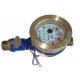 Brass Ball Valve Potable Water Flow Meter 4 Channels For Cold Water Dry Dial