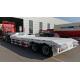 Sinotruk HOWO 3axle 60t Semi Lowbed Trailer with Ramp 7000-8000mm Wheel Base Flatbed