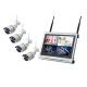 Outdoor IR WiFi CCTV Camera Kit , IP66 4 Camera Wireless Security System USB