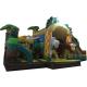 New elephant inflatable combo jumping house zoo animals palm trees inflatable combo house