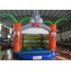 Bounce House With Slide 0.55mm Pvc Tarpaulin , Indoor Inflatable Bounce House