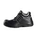 PU Injection Sole Men'S Comfortable Construction Work Shoes Black Mid Top Baotou Steel Toe Steel Sole