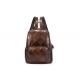 Genuine Leather Backpack Bags Vintage Diamond Shaped Polyester Lining For Ipad