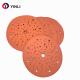 factory supply 6inch150mm15holes orange ceramic disc/ sand paper abrasive disc sanding all parts of automobile