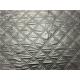 Wadded Clothes 1.2mm Quilted Bonded Leather Fabric With Polyester Cotton Surface Silver Color